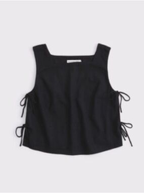 A&F Women’s Apron Linen-Blend Set Top